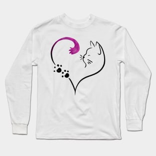 Valentines cat Long Sleeve T-Shirt